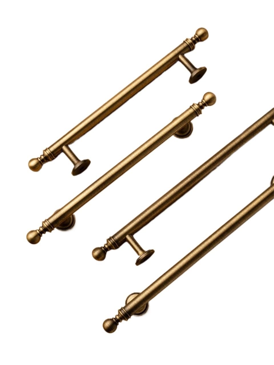 Gwyzax 911-160-Ab Antique Cabinet Pulls Brushed Antique Brass Handles For Kitchen Cabinets Wardrobes Drawers And Furniture Long Handle T-Bar Pulls