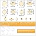 UNICRAFTALE About 84pcs 7 Sizes Gold Plated Flat Round Bezel Pendant Connector Trays Stainless Steel Cabochon Connector Links Blank Trays for Linking Charm Jewelry Making