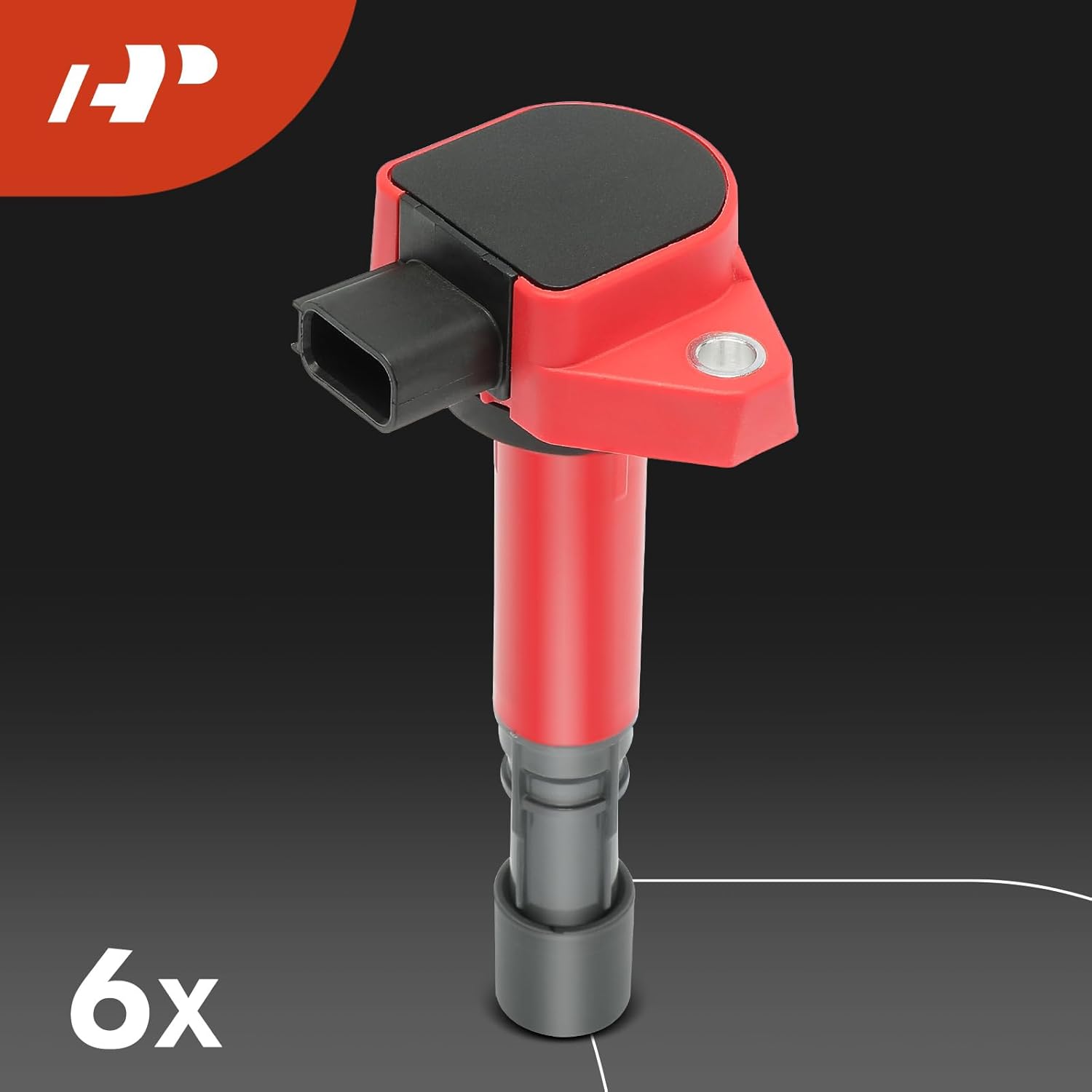 A-Premium (Red) Set of 12 Ignition Coil Pack and Iridium Spark Plugs Compatible with Honda Pilot 2005-2008, Ridgeline 2006-2008 & Acura MDX 2003-2006 & Saturn Vue 2004-2007, 3.5L, # 30520PDKA01