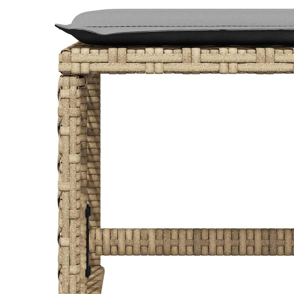 vidaXL Ensemble à Manger de Jardin 9 pcs avec Coussins Beige Poly Rotin - Mobilier d'Extérieur