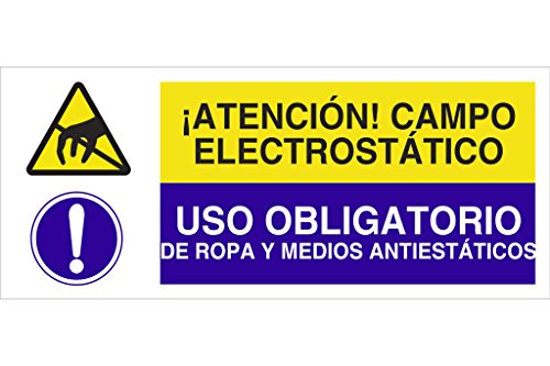 Cofan Cao13Pl507210 - Señal De Seguridad&Quot;¡Atención! Campo Electrostático/Uso Obligatorio De Ropa Y Medios Antiestáticos&Quot;