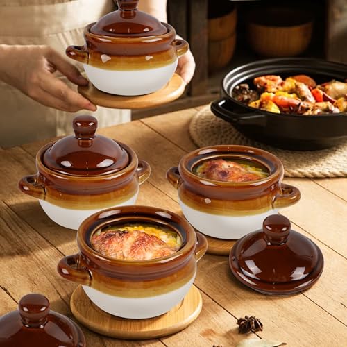 Adroiteet Set Of 4 French Onion Soup Bowls thumb #1