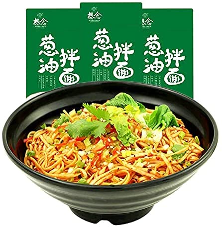 想念挂面 葱油拌面【3点セット】276g*3盒 ねぎ麺 拉面 手打ち麺 中華細麺 炒め麺 ラーメン 中華食材 挂面 碱水面 干拌面 速食方便面 即席麺 インスタント麺