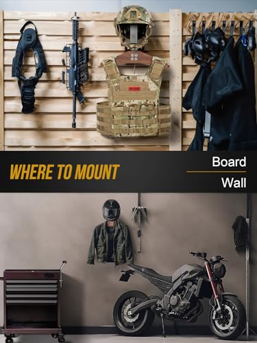Image of ONETIGRIS Tactical Gear Wall Mount, Heavy Duty Helmet & Plate Carrier Rack