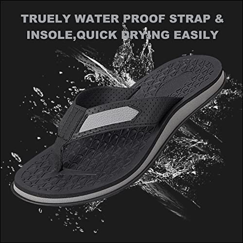Image of MALIDA Mens Flip Flops Non-Slip Bathroom Shower Shoes Cushion foam Indoor and Outdoor Thong Sandals