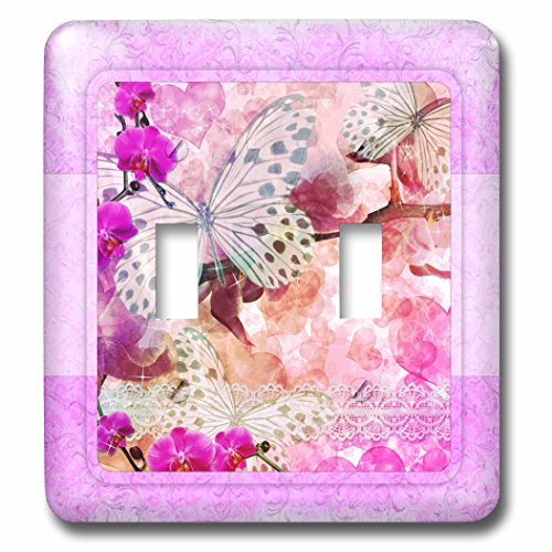 Interrupteur double papillons lsp_99449_2 pour créer une ambiance florale et élégante