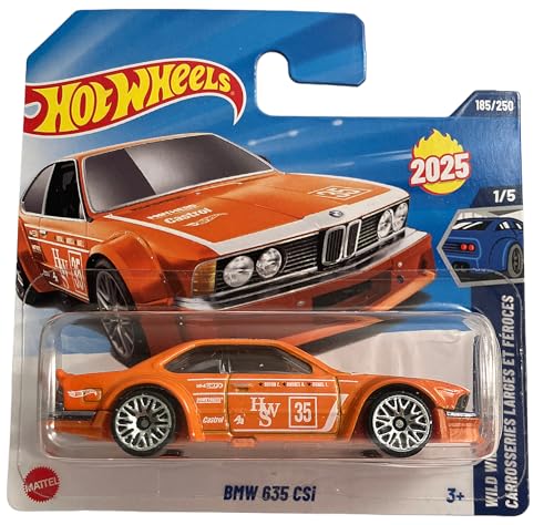 Hot Wheels - BMW 635 CSi - JBB84 - Wild Widebody 1/5 - orangener Tourenwagen im Maßstab 1:64 - Lizenziertes BMW-Modell mit Castrol-Motorsport-Design - Mattel 2025 (185/250) Hot Wheels - BMW 635 CSi - JBB84 - Wild Widebody 1/5 - orangener Tourenwagen im Maßstab 1:64 - Lizenziertes BMW-Modell mit Castrol-Motorsport-Design - Mattel 2025 (185/250)
