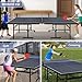 GOWE Double Fish [Folding Table] 9ft Folding Rolling Table Tennis Table2 Paddles, 3 Balls, 1 Net and Post Set Black Fold-Up Design, 8 Wheels for Easy Movement