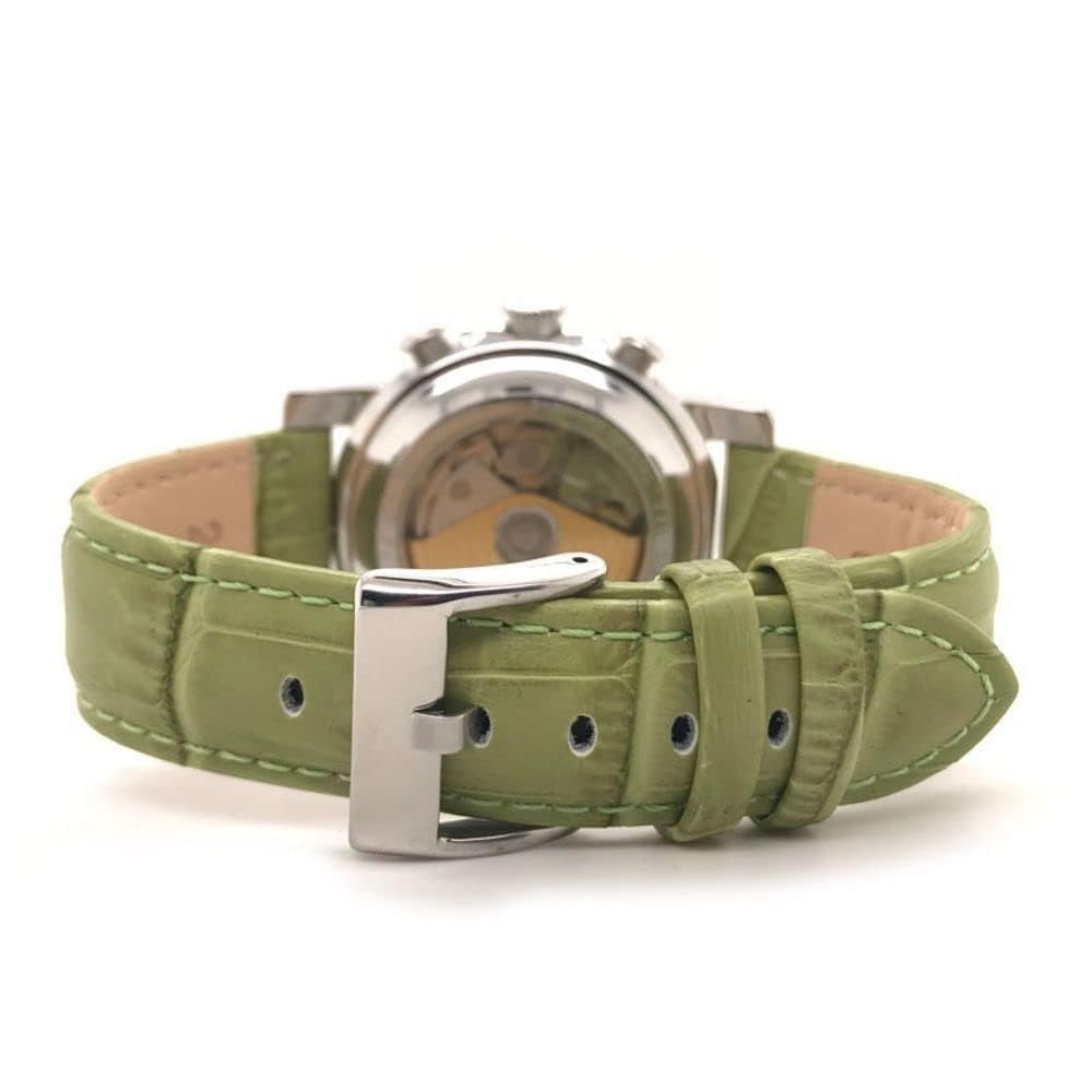 diloy Sportliches gepolstertes Uhrenarmband Rindsleder Krokoprägung quadratisch – Größen 14mm 16mm 18mm 20mm 22mm 24mm 26mm 28mm 30mm – Elegant und widerstandsfähig 368