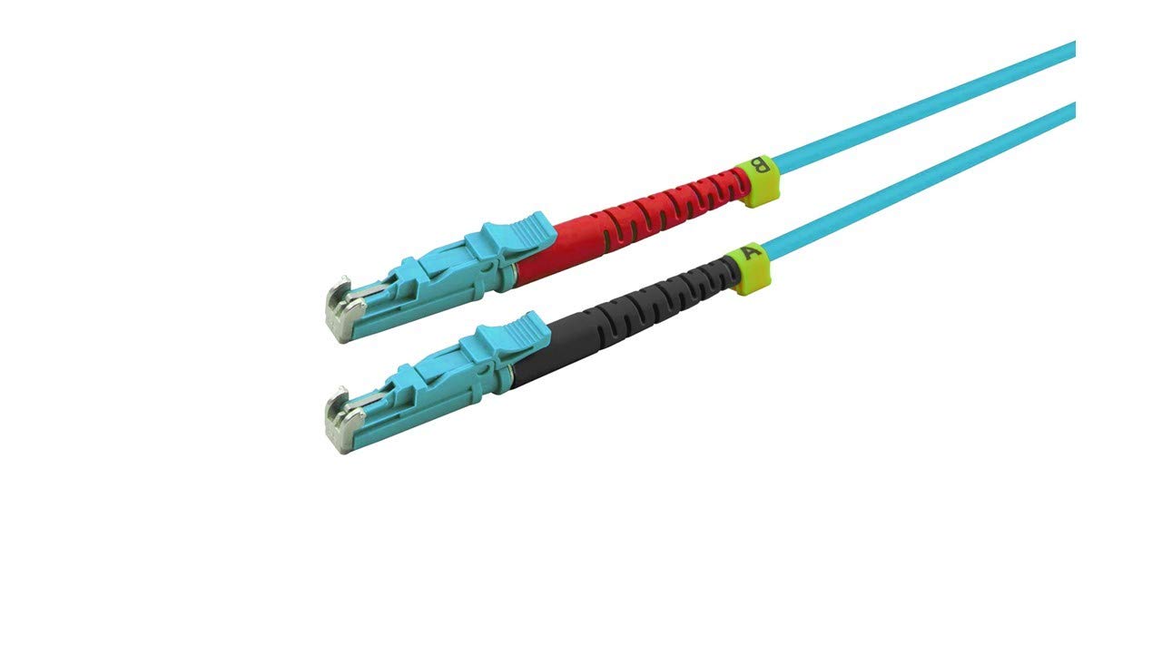 Câble LWL E2000 E2000 Duplex OM3 Aqua 3m parfait pour installer la fibre au bureau