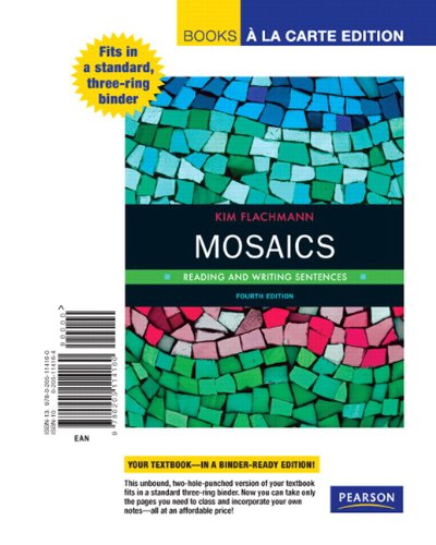 Amazon.com: Mosaics: Reading and Writing Sentences, Books a la Carte ...