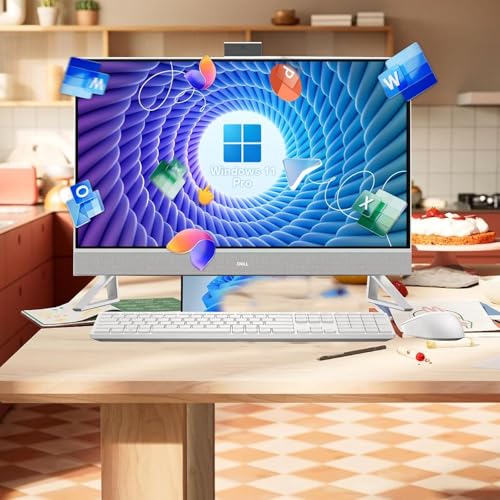 Image of Dell 27 inch FHD Touchscreen All-in-One Desktop Computer, Intel Core 7-150U(Up to 5.4 GHz), GeForce MX570A, WiFi 6E, Wireless KB & Mouse, Windows 11 Pro, Accessories(64GB RAM, 4 TB SSD)