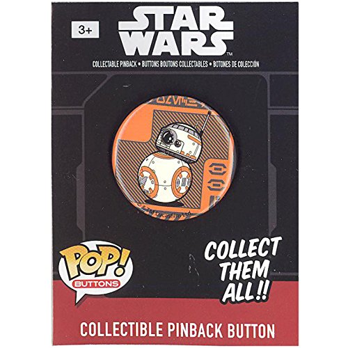 Star Wars Funko Collectible Pinback Buttons Episode 7 - BB-8 (Orange Background) (1.25 inch)