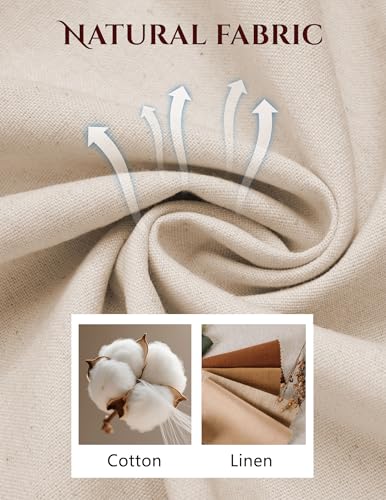 Image of COOFANDY Men's Cotton Linen Pants Casual Drawstring Dress Pants Beach Summer Lightweight Trousers