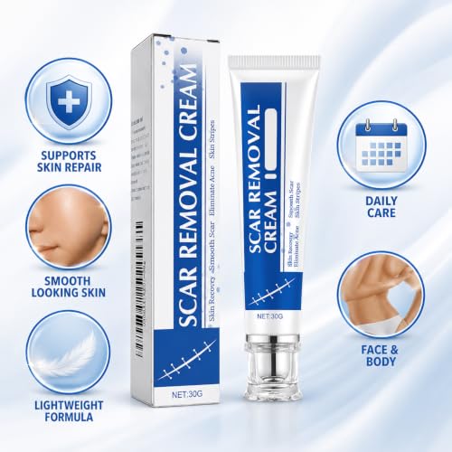 Image of Scar Removal Cream for Face & Body 30g | Silicone Scar Care Cream for Old & New Scars | Supports Skin Repair & Smooth Appearance | Suitable for Stretch Marks, Acne Marks & Surgical Scar Care