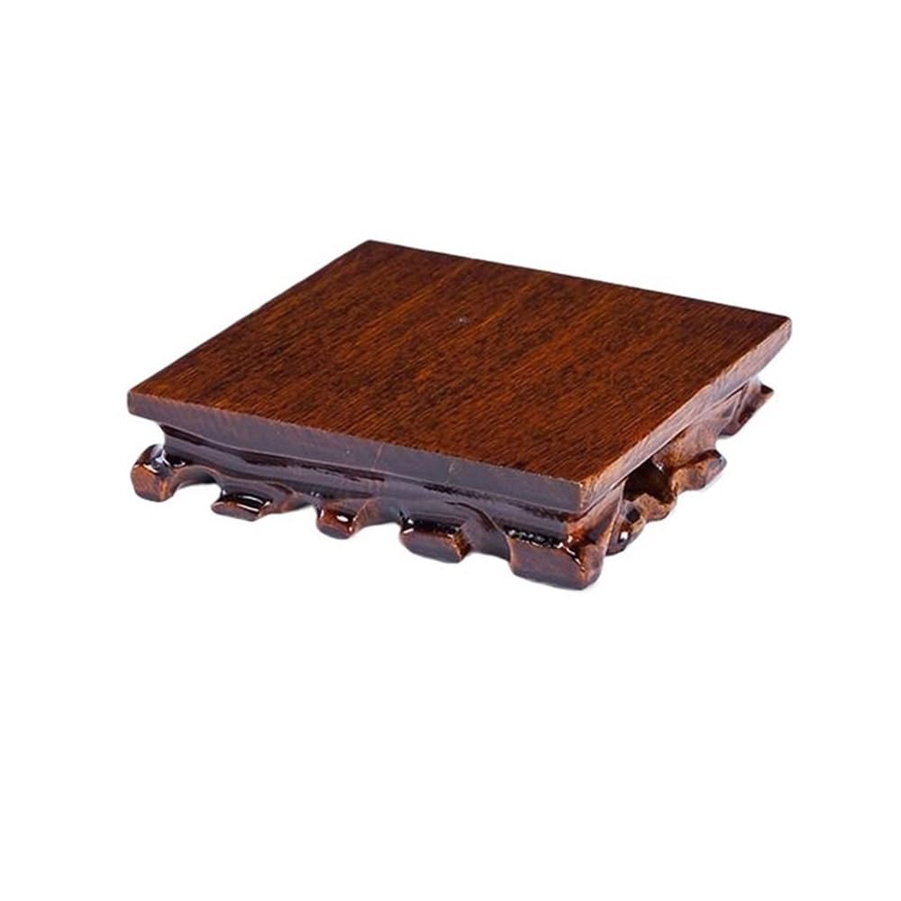 birene Vase Stand Square Miniature Bonsai Base Vase Tea Sets Figurines Display Stand