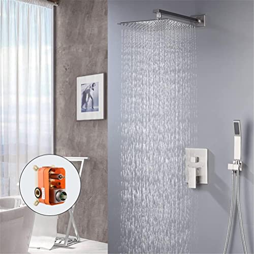Système de douche mural avec mitigeur et colonne de pluie encastrée - 2
