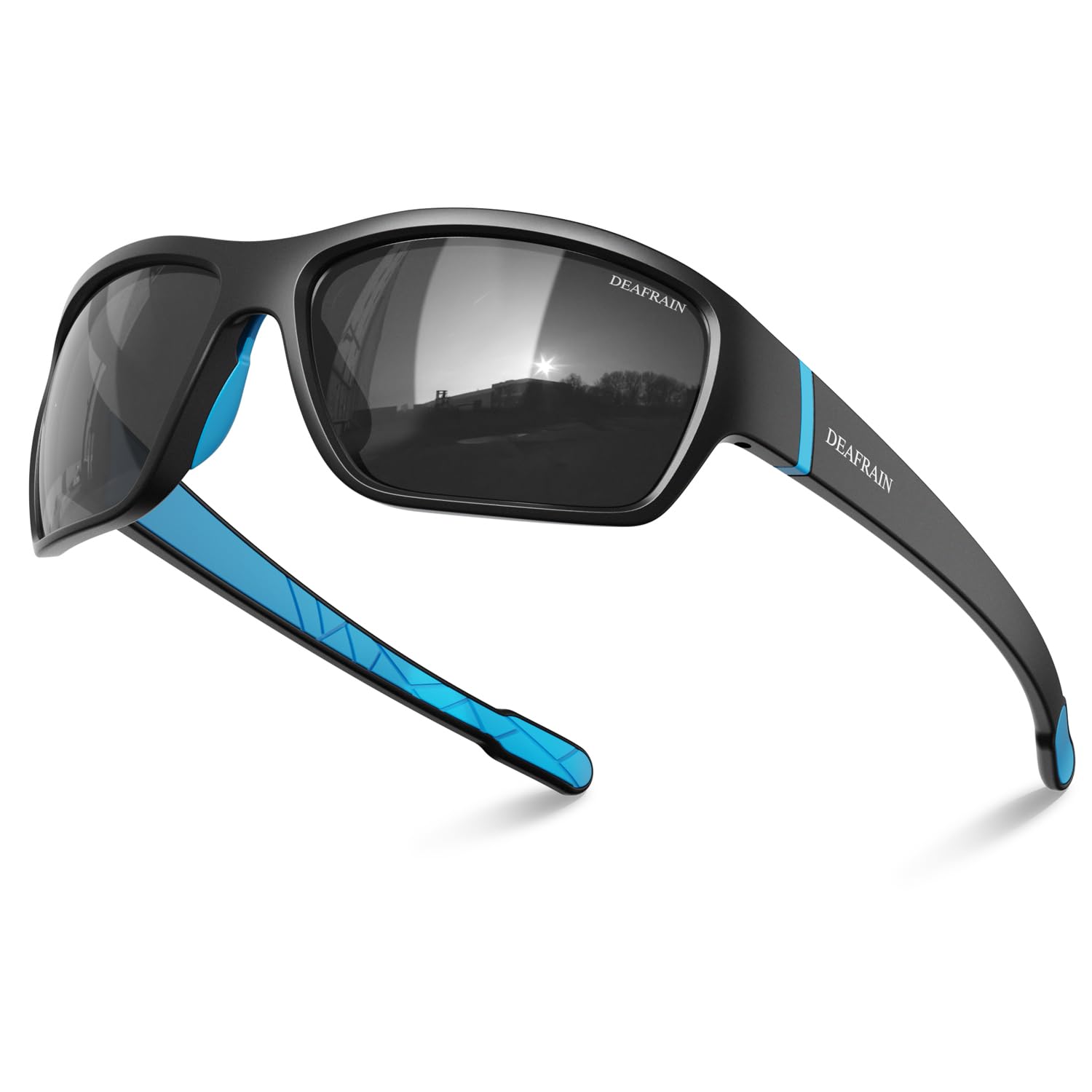 DEAFRAIN Polaryzowane sportowe okulary przeciwsłoneczne dla kobiet i mężczyzn, do wędkowania, biegania, baseballu, golfa, ochrona UV400, oprawka TR90