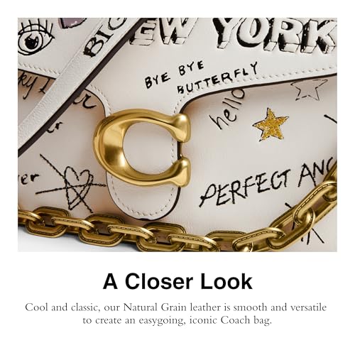 Coach Chain Tabby Shoulder Bag with Sketch Print, LH/Chalk Multi4