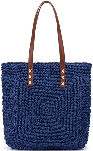 Beach Bags for Women - Summer Straw Bag Cute Woven Tote Purse for Vacation Travel