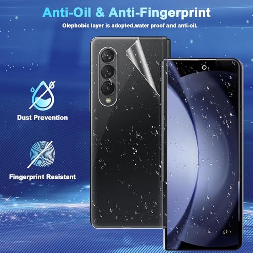 Image of [2Set 6PCS] Screen Protector Compatible with Galaxy Z Fold 5 5G, 2 Inner TPU Films + 2 Outer Tempered Glass + 2 Camera Lens Protectors, High Clarity, Anti-Shatter