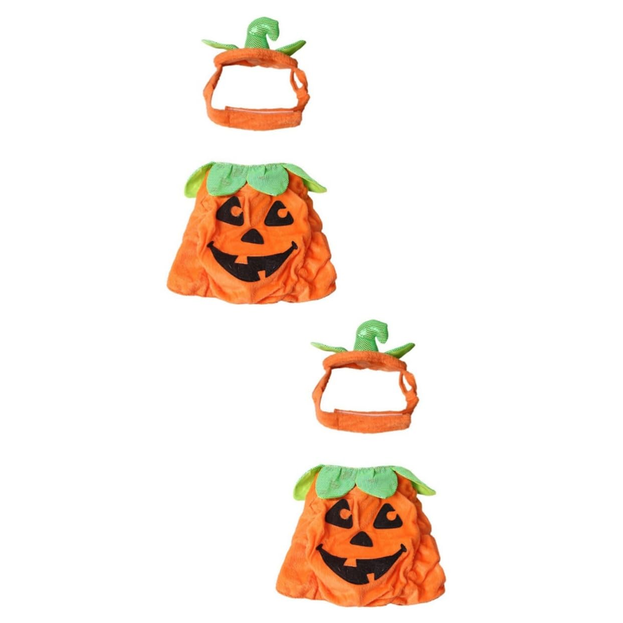 Beavorty 2 Pezzi Costumi Di Zucca Per Cani Cappotto Per Gatti Gattino Ornamento Cucciolo Di Zucca Per Animali Domestici Vestito Da Cappello Da Strega Cappello Arancione Costume Da