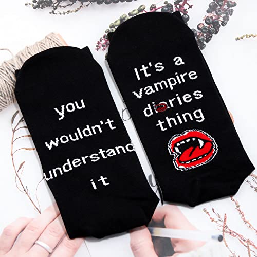 G2TUP Vampire Merchandise Socks It's a Vampire Thing TVD Show Socks for Women Men3