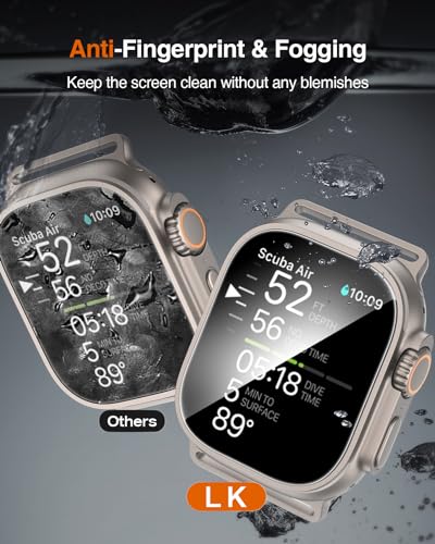 Image of LK 4 Pack for Apple Watch Ultra 3 /Ultra 2 /Ultra 49mm Screen Protector | 9H Tempered Glass [Install Tool Included] Touch Sensitive, HD Clarity, Shatterproof