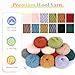 Coopay Yarn for Crocheting, 12 Premium Wool Yarns - 98% Wool 2% Cotton, 1.76oz, 164yds - Crochet Yarn for Clothes, Scarves, Blankets, Shawls (Multicolor)
