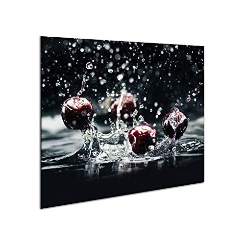 Tabla protectora de encimera, de cerámica, 60 x 52 cm, de gran tama?o, de cristal templado, para cortar, se puede colocar en la pared para evitar salpicaduras, protector de vitrocerámica