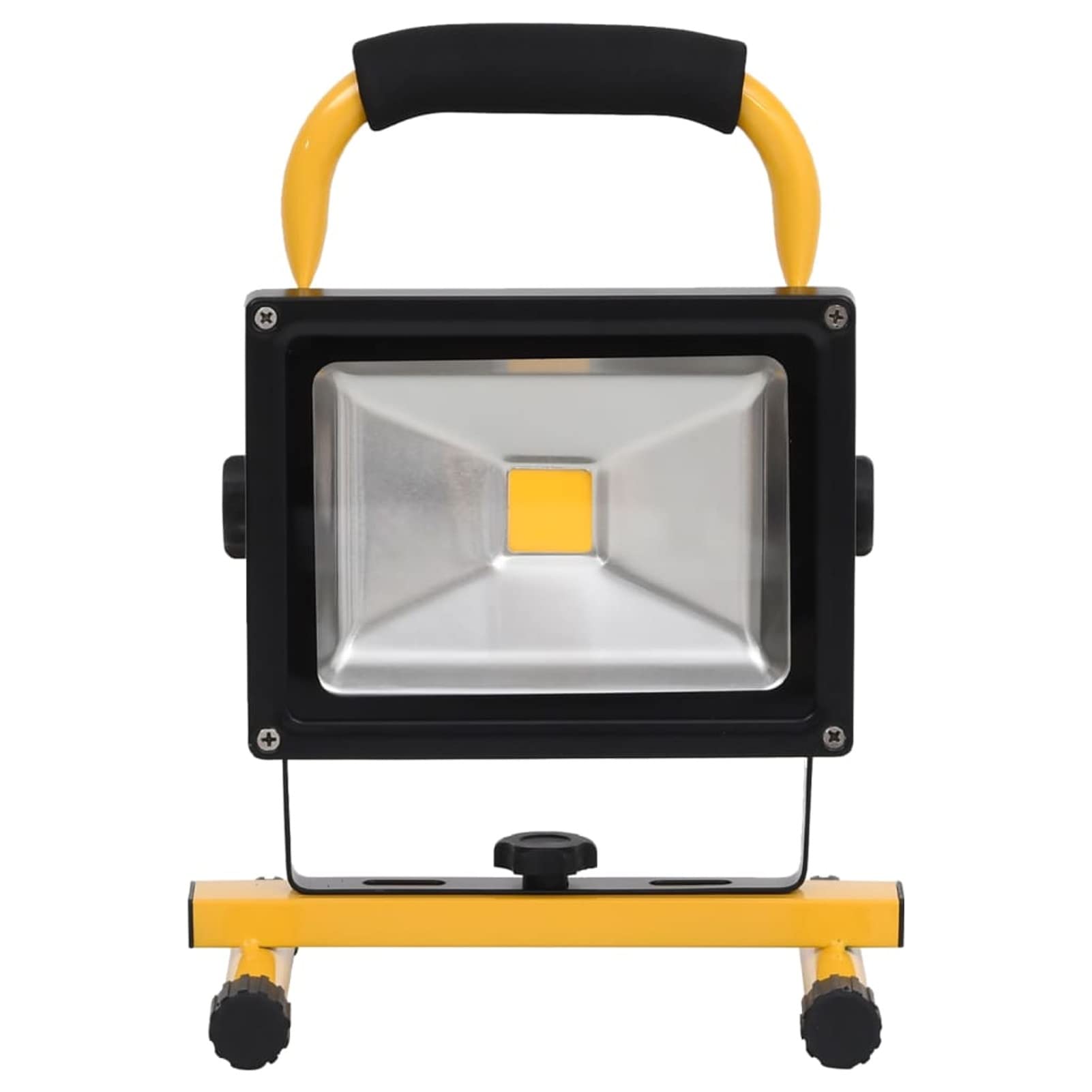 Chusui Akumulator LED z uchwytem 30 W, zewnętrzny reflektor LED, reflektor LED, lampa zewnętrzna LED, oświetlenie zewnętrzne do ogrodu, oświetlenie ogrodowe, zimna biel