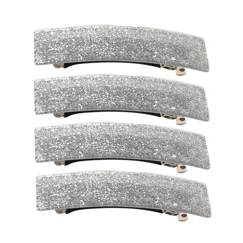 Barrettes incurvées pour cheveux longs et épais, lot de 4 pinces chic en acétate