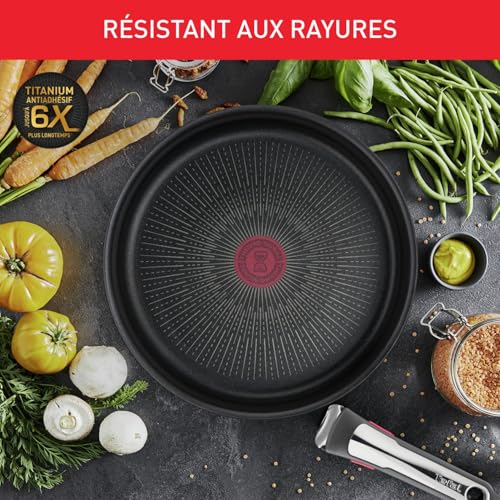Tefal Ingenio Lot de 3 casseroles + poignée amovible, Induction, Revêtement antiadhésif, Empilable, Compatible lave-vaisselle, Fabriqué en France, Eco Resist On L7679202 – Image 5