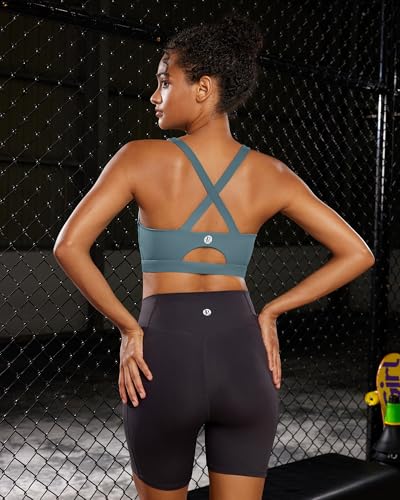 Image of RUNNING GIRL Sports Bra for Women High Support,Molded Cup Strappy Running Sports Bras with Sewn in Pads