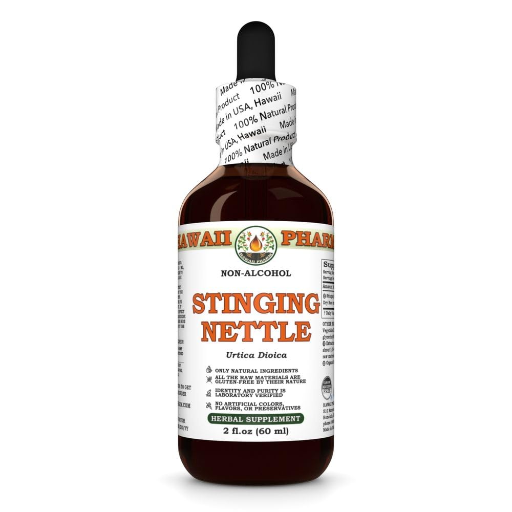 Hawaii Pharm Stinging Nettle Root Alcohol-Free Extract, 2 fl oz 2 Fl Oz (Pack of 1)