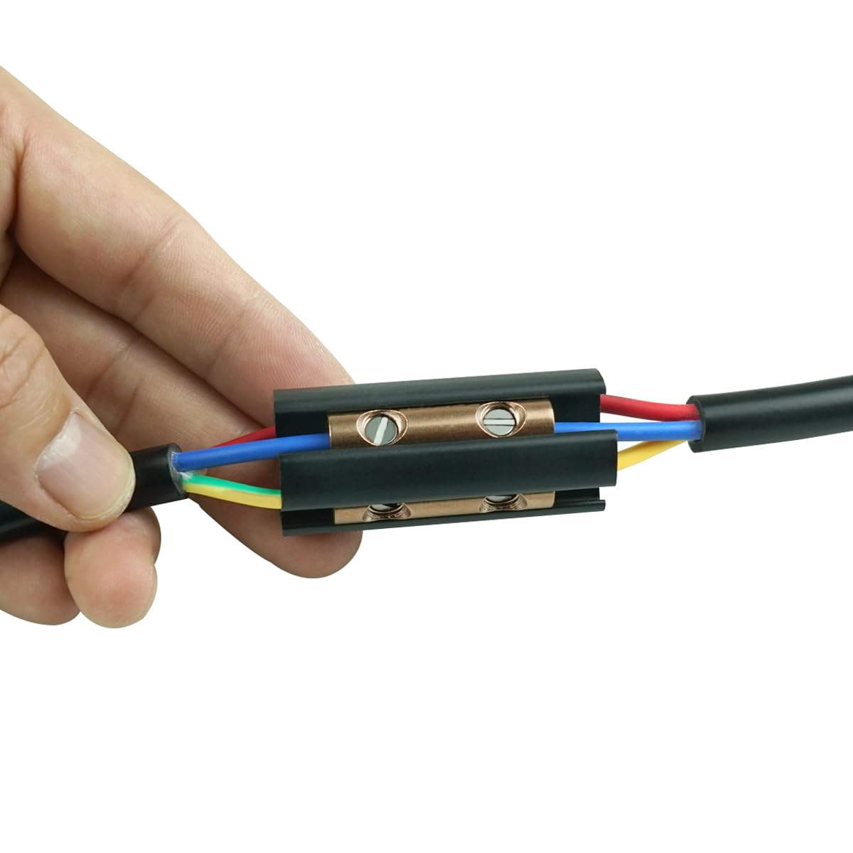 Underground Wire Splice Kit, 600V Direct Burial UF Cable Connectors with Heat Shrink Tubing, Fits 14/3 to 8/3 Wire, 4 Sets