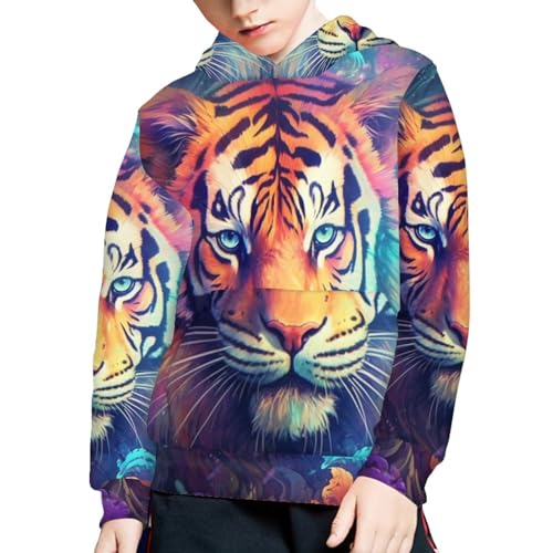 Cool Animal Hoodies for Boys Long Sleeve Casual Graphic Tops with Pockets Soft Hooded Sweatshirts4