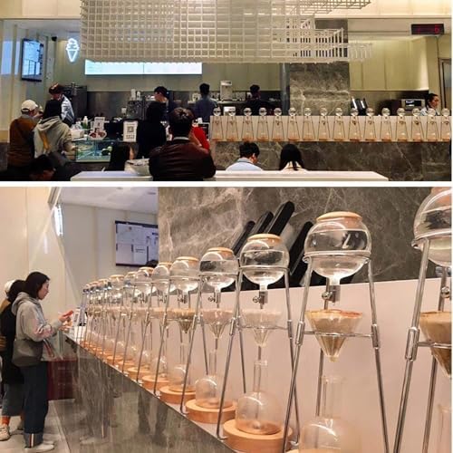 Cold Brew Drip Tower with Adjustable Water Flow,Adjustable Cold Brew Drip Tower - 500ml Glass Coffee Maker, Detachable Design, Stainless Steel Rack, Perfect for Home Brewing Iced Coffee