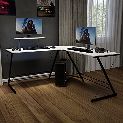 Facile à assembler, le bureau d'ordinateur Ginny en L libère l'espace - 3