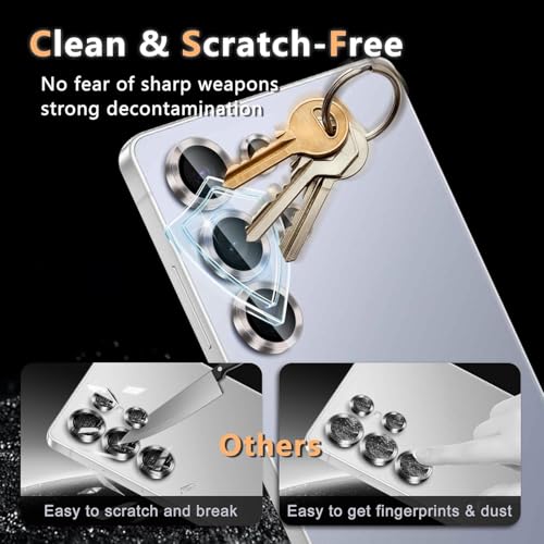 Image of JGD PRODUCTS Premium Camera Lens Protector Compatible For Samsung Galaxy S25 Ultra 5G (Grey) Camera Lens Protector - 9H Tempered Glass, Military-Grade Anti-Scratch, Case-Friendly, Easy Install Frame