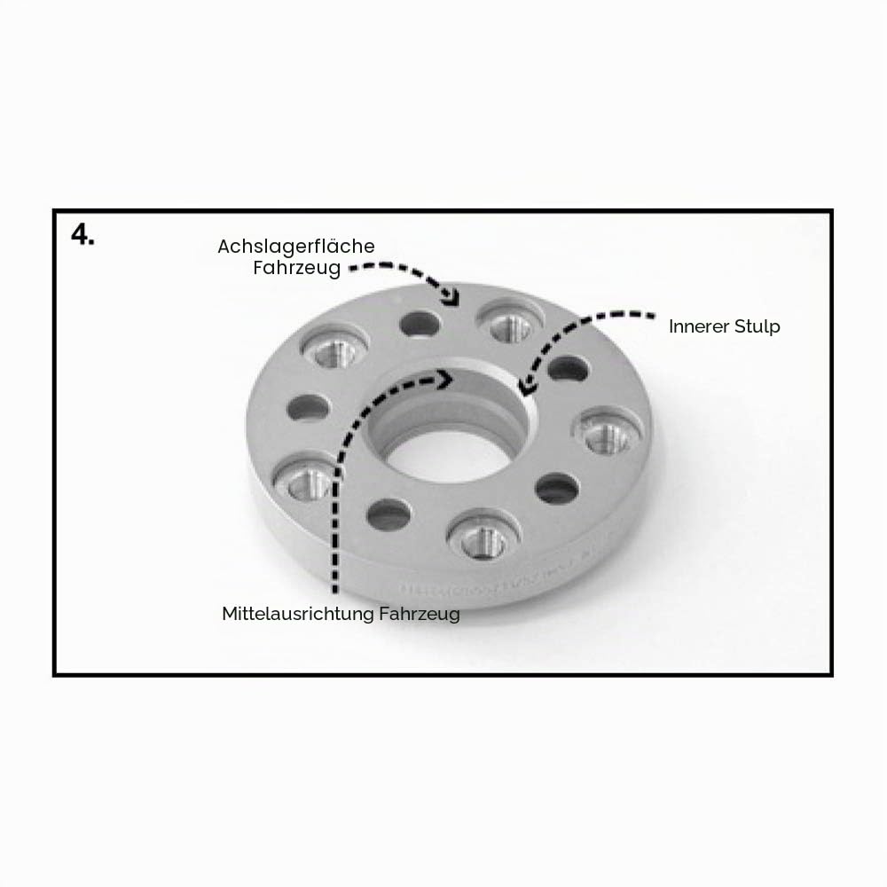 H&R DRA-System Spürverbreiterungsatz 60mm pro Achse - Lochkreis 5x112 - Mittenzentrierung 66,5mm - System M12x1,5 - kompatibel mit Chrysler/Mercedes - Schwarz