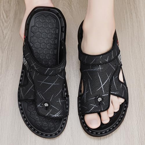 Fashion Bunion Orthopedic Flip Flops Men,Summer Travel Walking Toe Corrector Slippers for Mens,Comfy Breathable Bunion Corrector Beach Sandals,with Arch Support4