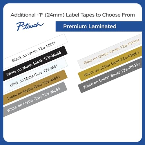 Brother TZE-S251 ruban d'étiquette Noir sur blanc TZ