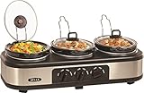 Bella 3 X 1.5 Quart Triple Slow Cooker with Lid Rests