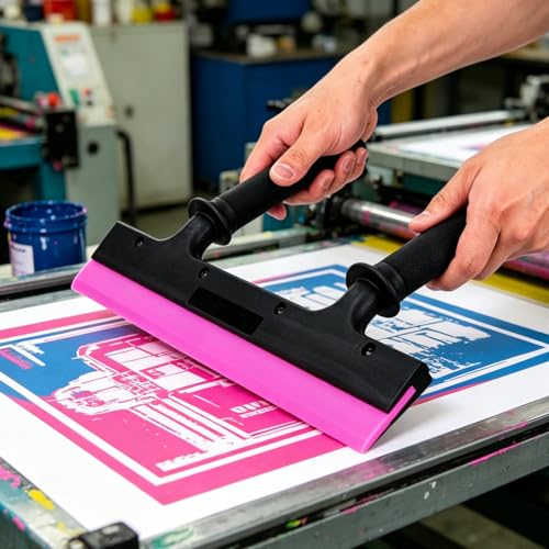 Image of EHDIS Dual-Handle 14-Inch Squeegee - Water Removal for PPF Vinyl & Printing | Wide Rubber Blade Large Area Water Removal Tool Ink Spreading for Printing Car Wrap Vinyl and Window Tint Installing