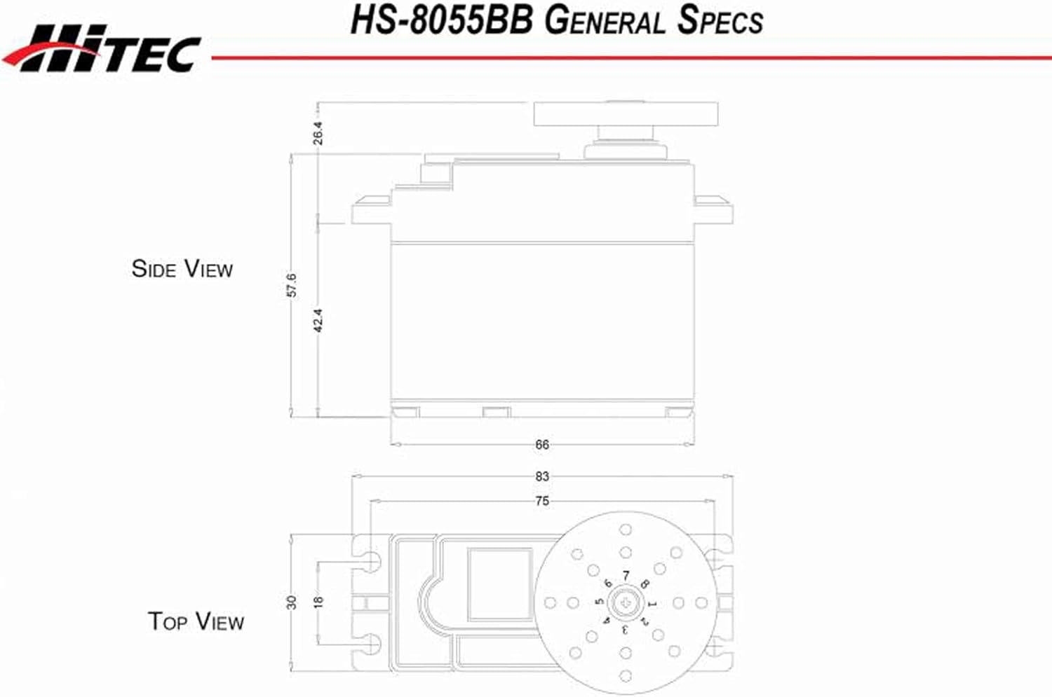 Hitec 31805S HS-805BB Mega Giant Scale 2BB Servo