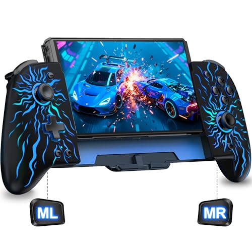 NealGamefy Switch Controllers,Wireless Switch Pro Controller for Nintendo Switch/OLED Controller,Upgrade Full-Size Ergonomic One Piece Handheld Controller with Programmable,TURBO,Vibration