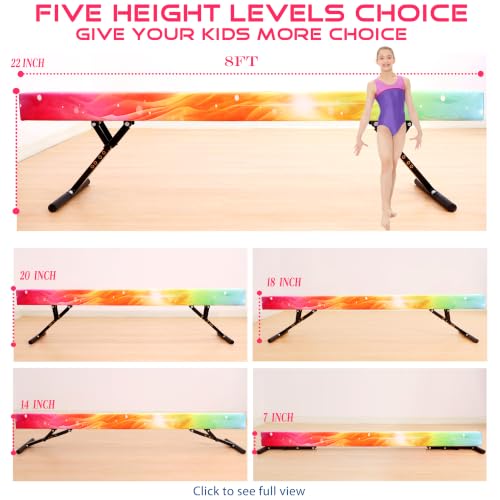 Marfual Adjustable Gymnastic Balance Beam for Kids of All Gymnastic Levels by MARFULA - Used condition - Image 3