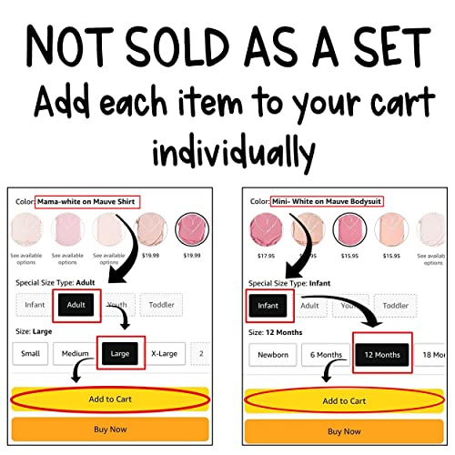 Olive Loves Apple Mommy & Me Matching Mama & Mini Doodle Heart Shirts & Bodysuits for Kids & Adults3