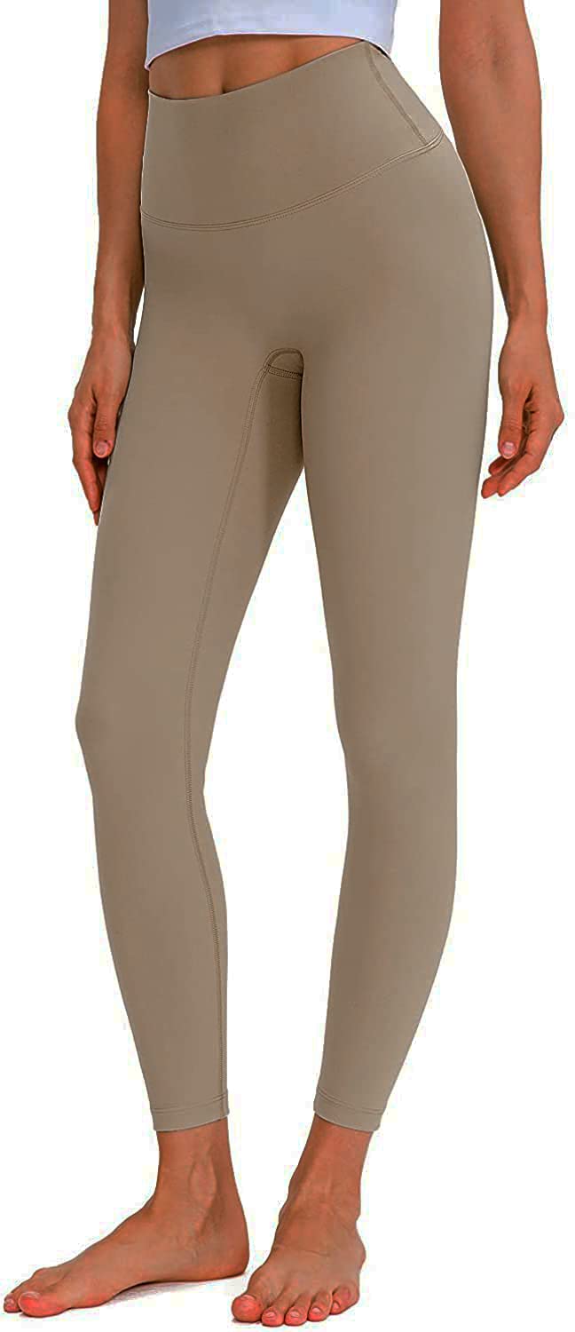 MetazoWomen's Light weight Buttery Soft No Front Seam 7/8 Workout Yoga Leggings